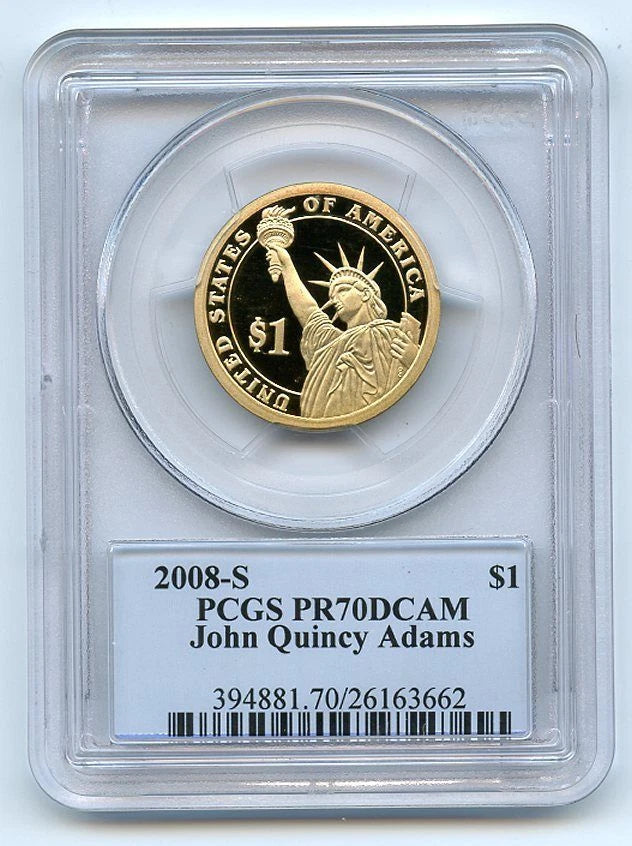 2008 S $1 John Quincy Adams Dollar PCGS PR70DCAM