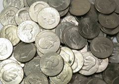 Venta de bienes inmuebles de Eisenhower Ike Dollar ~ Lote de 10 ~ Fechas variadas 1971-1978-1