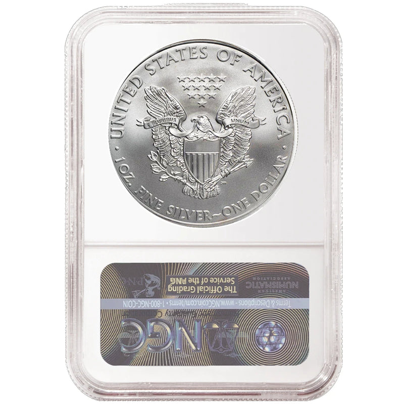 Moneda de plata americana NGC MS69 de 1 dólar de 1988 con etiqueta marrón-1