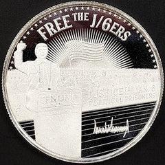 Free the J/6ers, Donald J. Trump, 47th President, 1 Troy Oz .999 Fine Silver!-1