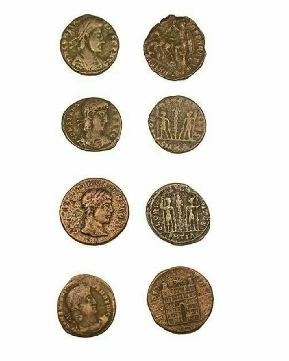 Four Constantines Album Roman Bronze Coins Certificate of Authenticity 305 C.E.-2