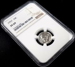 1957 Proof Roosevelt Dime certified PF 69 by NGC!-1