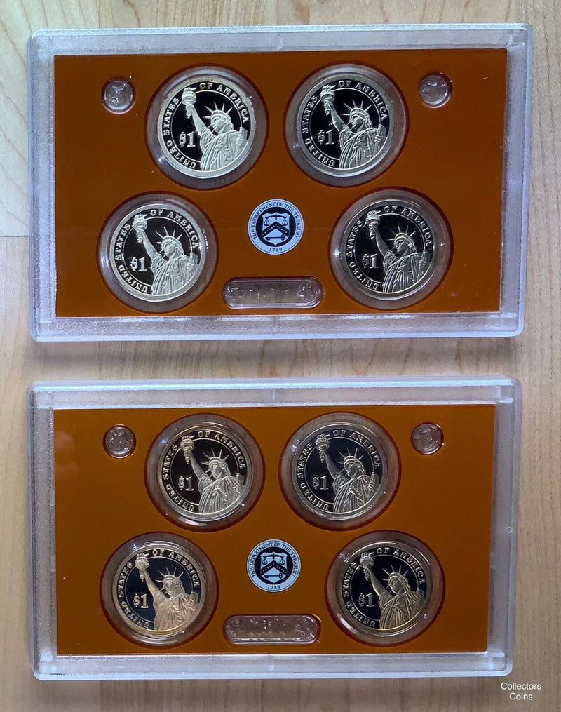 2013 & 2014 Presidential Dollar 8 Coin Proof Set wOriginal Mint Lenses (No COA)-1