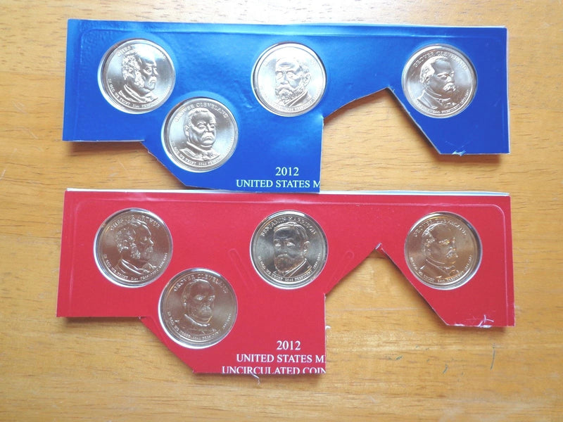 2012 P & D Presidential Dollar 8 Coin Set Lot Sealed Uncirculated Mint Cello-1