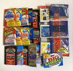100 OLD VINTAGE TOPPS BASEBALL CARDS ~ SEALED WAX PACKS LOT!-1