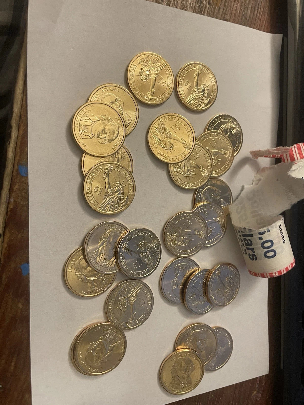 2007-D John Quincy Adams US Mint Dollar Coins Opened Roll Of 25
