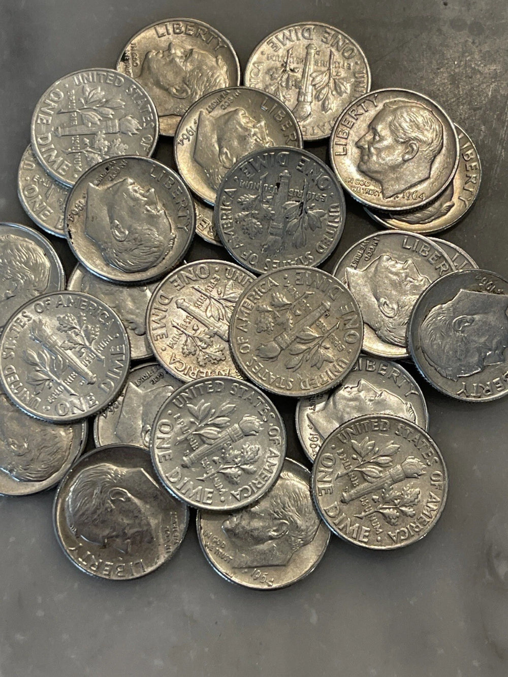 [Lot of 25] 1964 Roosevelt Dimes - ALL 1964 - 90% Silver CHOOSE # LOTS!