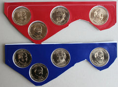 2012 P and D Presidential $1 Coin Uncirculated Set 8 Golden BU Dollars US Mint-1