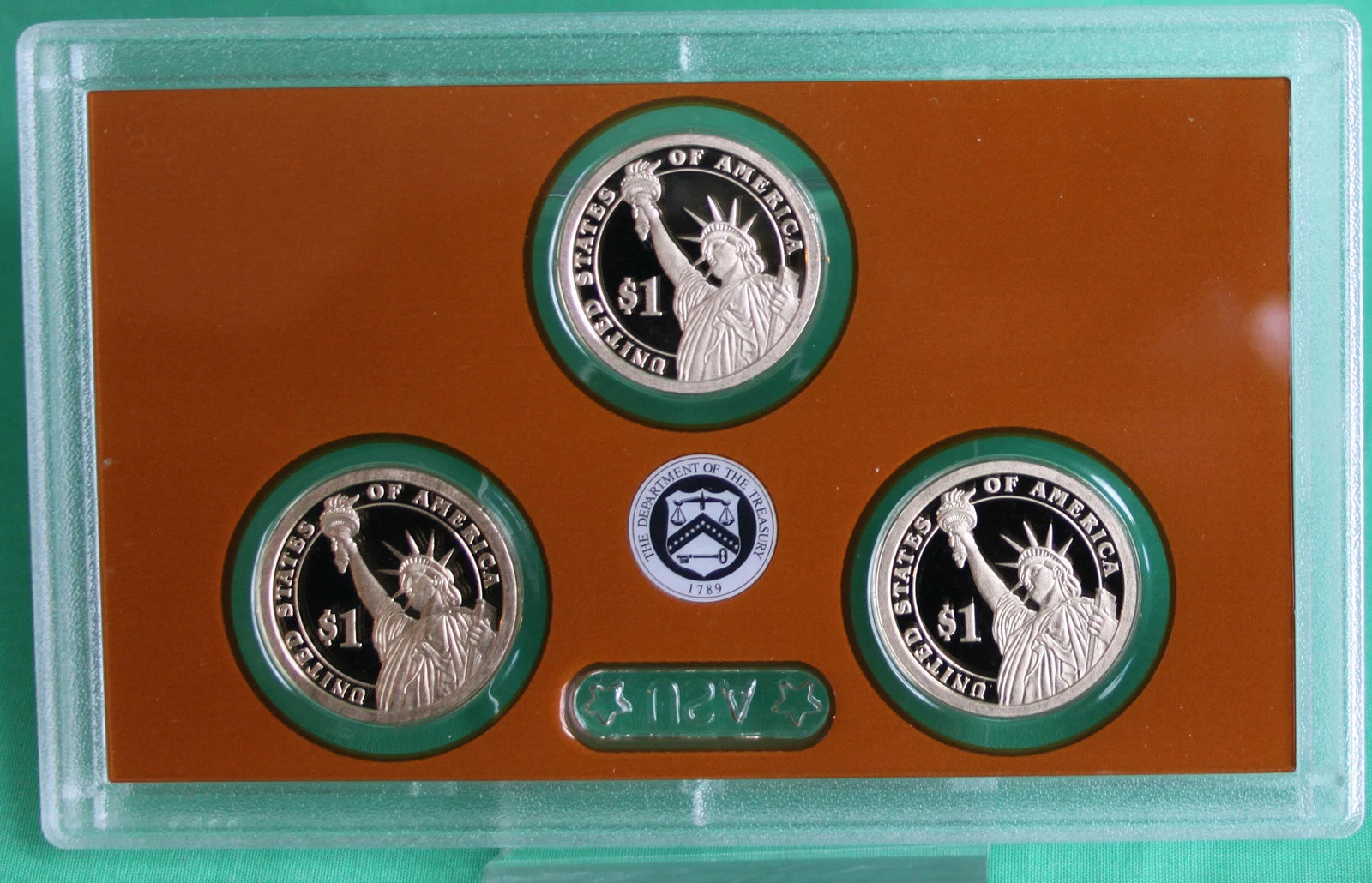 2016 Presidential $1 Coin Proof Set US Mint 3 Golden Dollars NO COA and NO Box-1