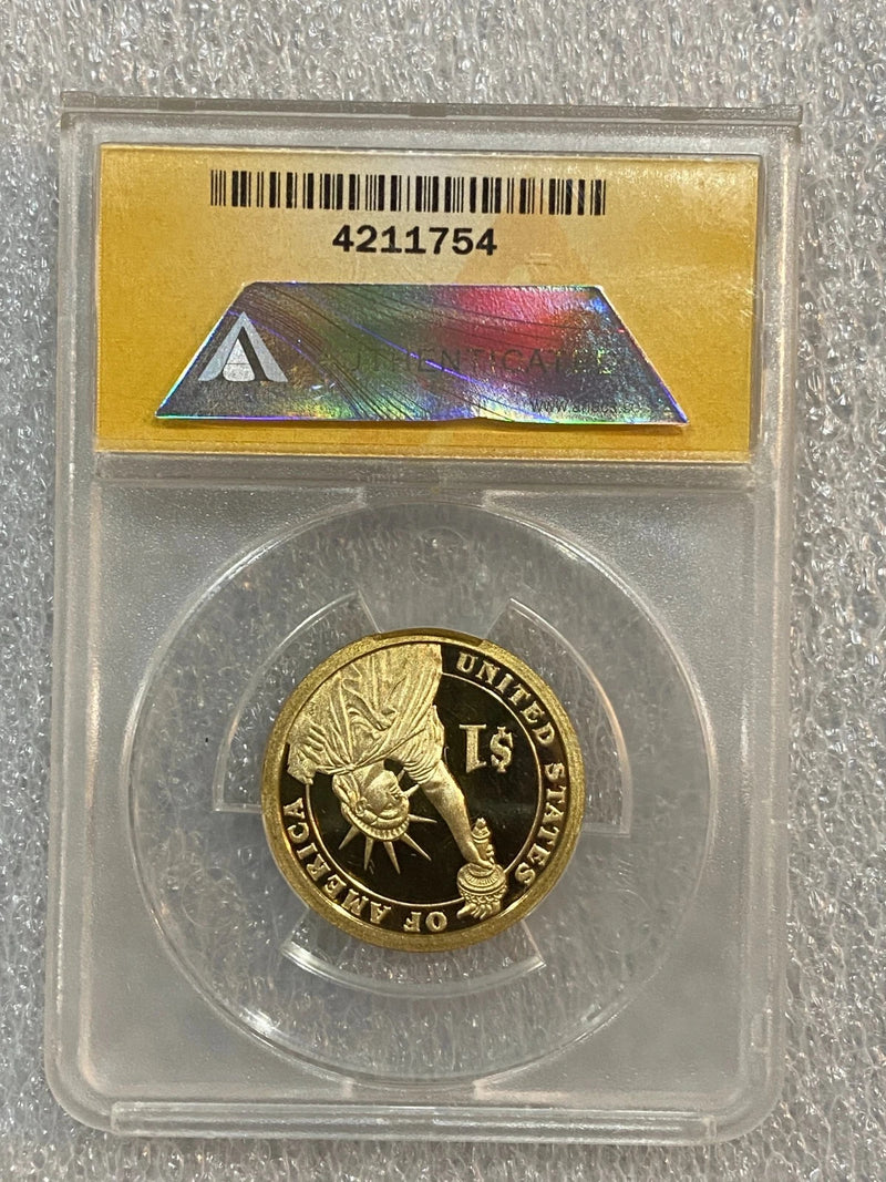 2009-S William Henry Harrison Presidential Dollar Proof Coin ANACS PF 69 DCAM-1