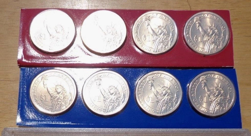 2009 P & D Presidential Dollar 8 Coin Lot Sealed Uncirculated Mint Set Cello-1
