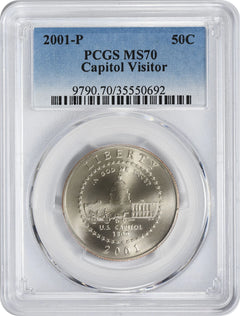 2001-P Capitol Visitor Commemorative Half Dollar MS70 PCGS Mint State 70-1