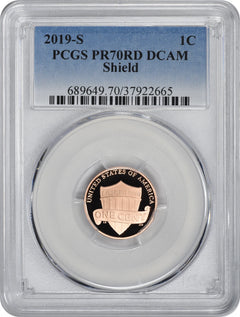 Lincoln Cent PR70RD DCAM PCGS 2019-S, color rojo intenso-1