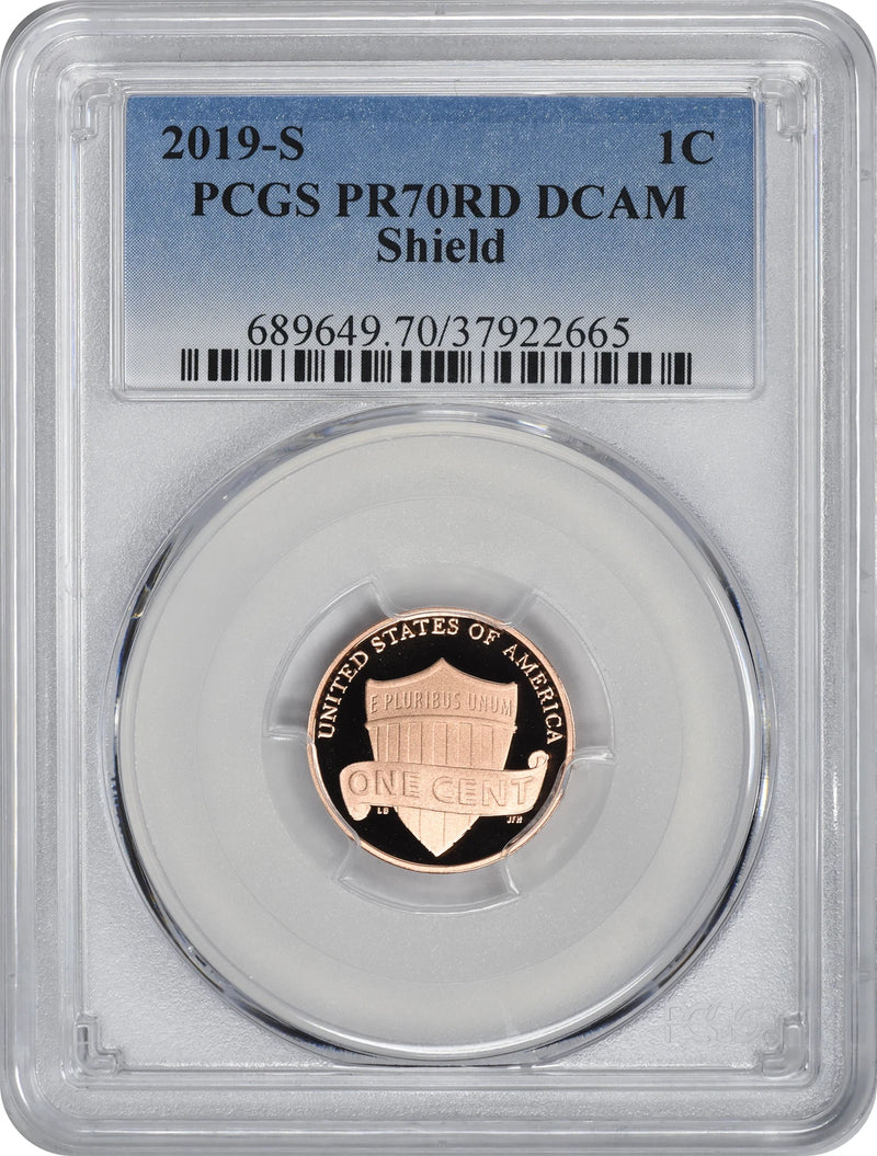Lincoln Cent PR70RD DCAM PCGS 2019-S, color rojo intenso-1