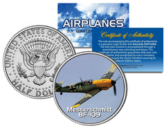 MESSERSCHMITT BF-109 * Airplane Series * JFK Kennedy Half Dollar US Coin-1