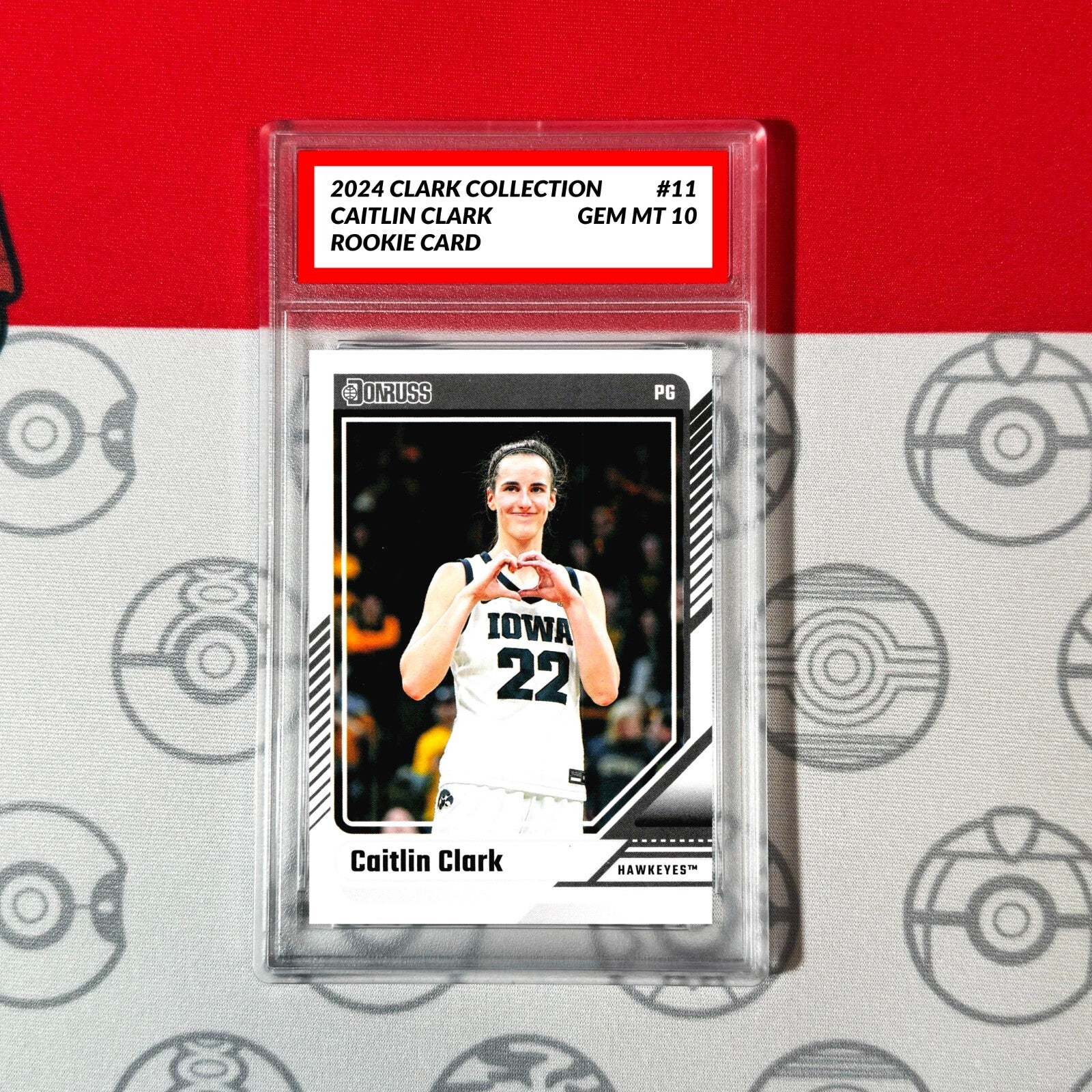 Graded 10 Caitlin Clark Rookie Card RC 2024 Panini Donruss Clark Collection #11