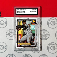 Graded 10 Paul Skenes Rookie Card 2024 MLB TOPPS BOWMAN BP-125 Pirates RC-1