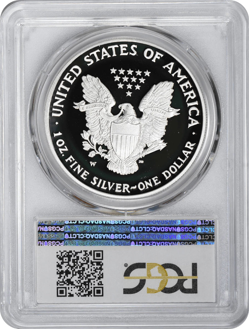 2007-W American Silver Eagle Dollar PR70DCAM PCGS Proof 70 Deep Cameo-2