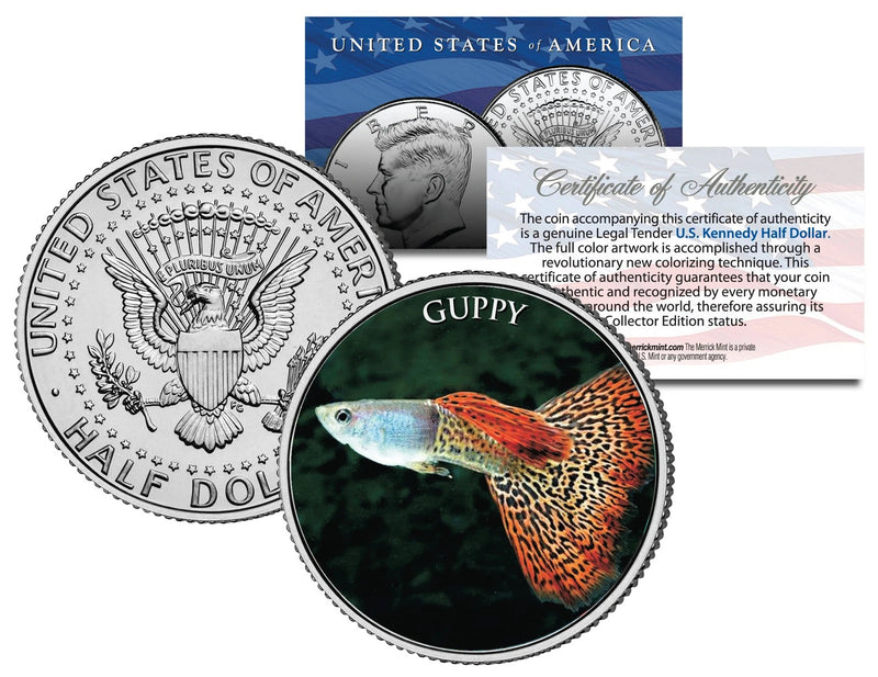 GUPPY *Fish Series* JFK Kennedy Half Dollar U.S. Coin-1