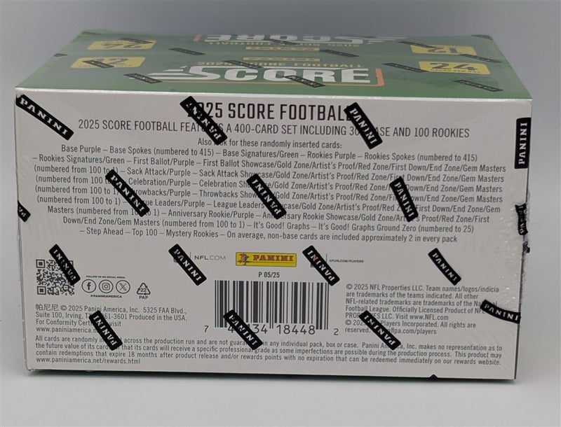 Factory Sealed 24 Pack Retail Box 2025 Score NFL Football Cards-3