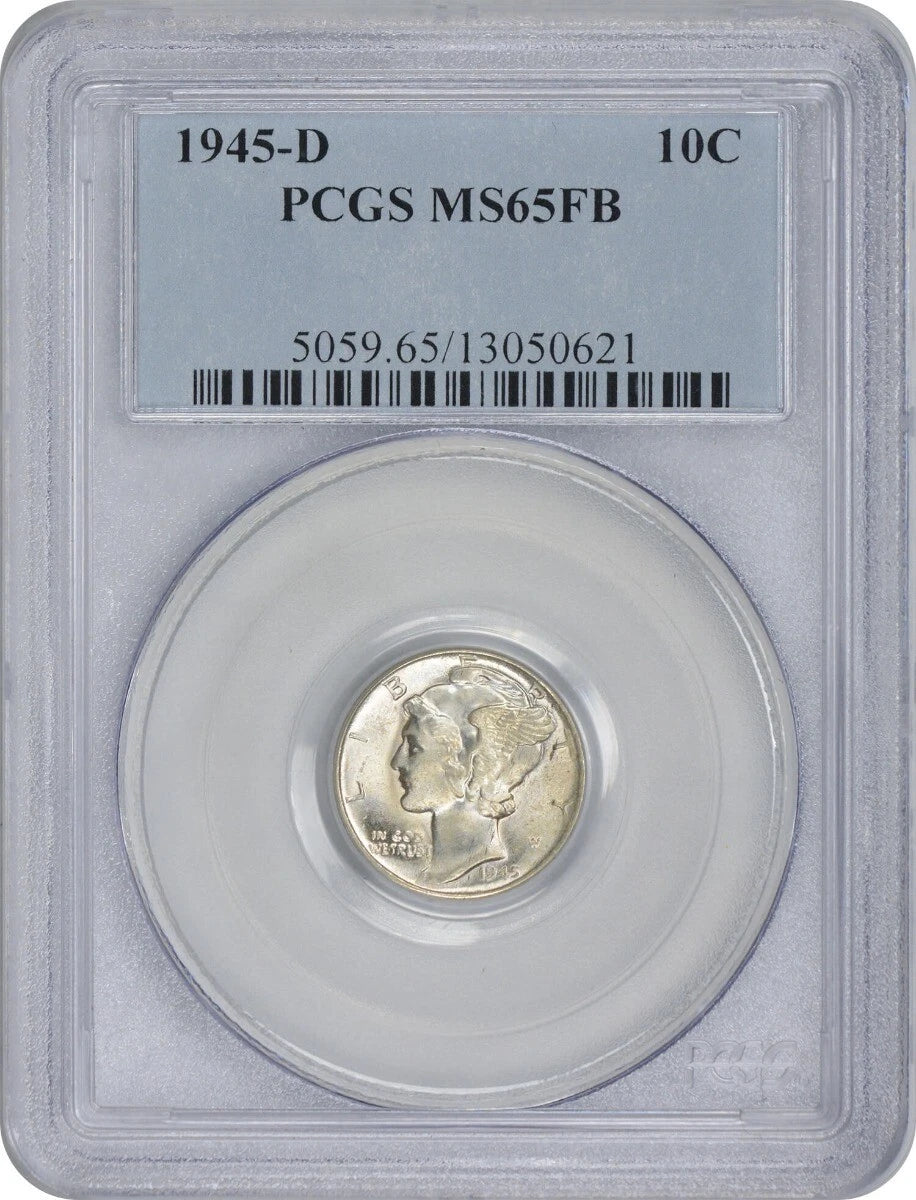 1945-D Mercury Silver Dime MS65FB PCGS-1