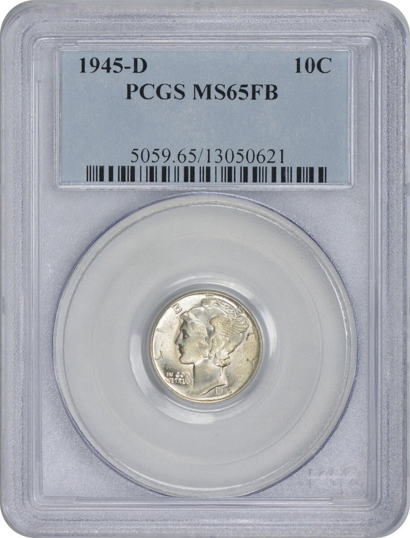 1945-D Mercury Silver Dime MS65FB PCGS-1
