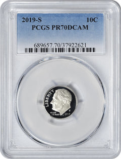 2019-S Clad Roosevelt Dime PR70DCAM PCGS Proof 70 Deep Cameo-1