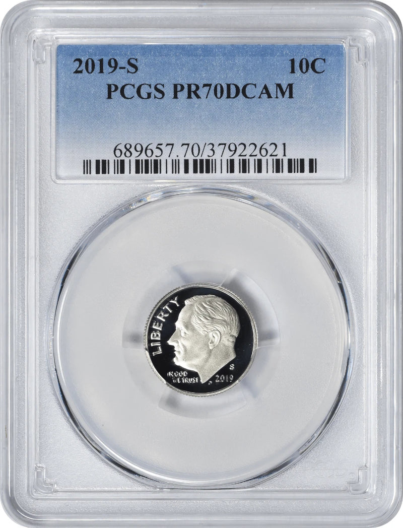 2019-S Clad Roosevelt Dime PR70DCAM PCGS Proof 70 Deep Cameo-1
