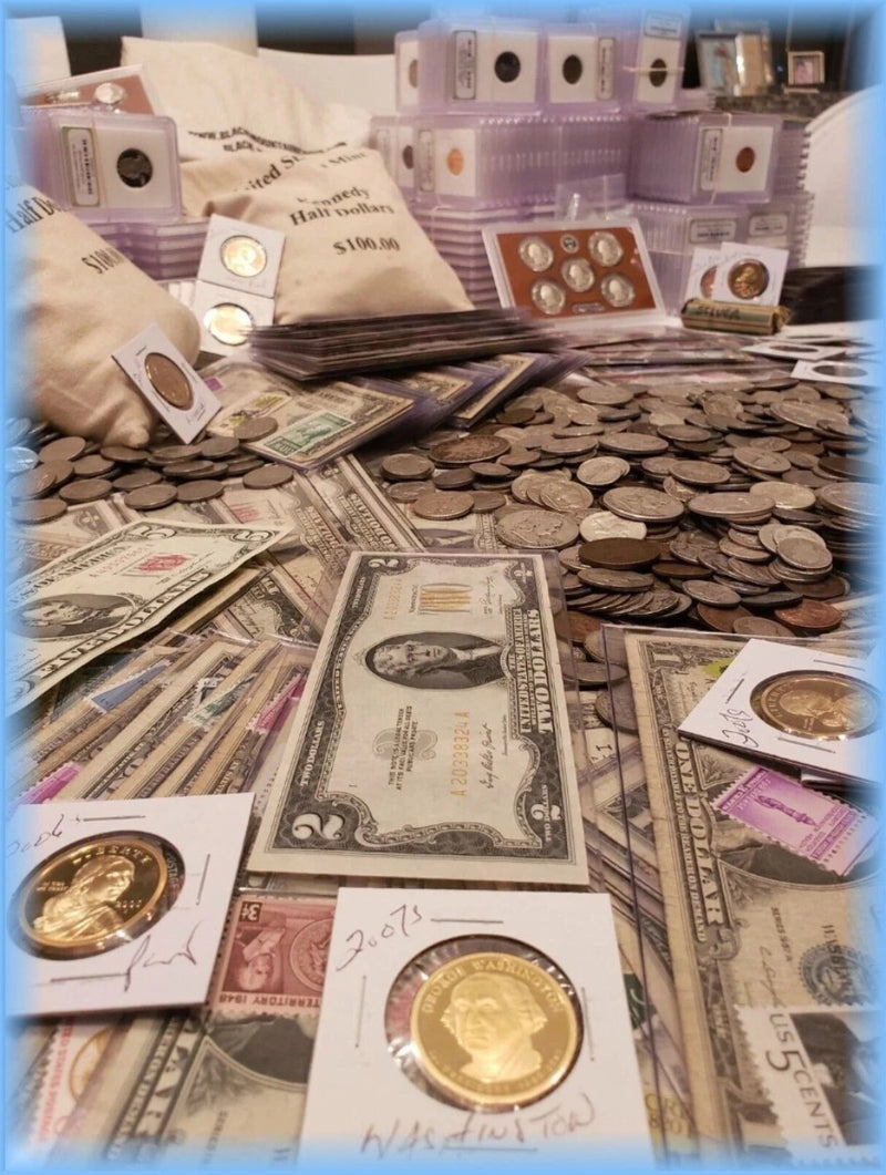 ESTATE SALE ~ OLD US COINS ~ GOLD BARS ~ .999 SILVER BARS ~ BULLION ~ US BILLS-5