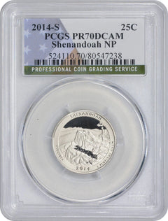 2014-S Flag Clad Shenandoah NP ATB National Park Quarter PR70DCAM PCGS-1