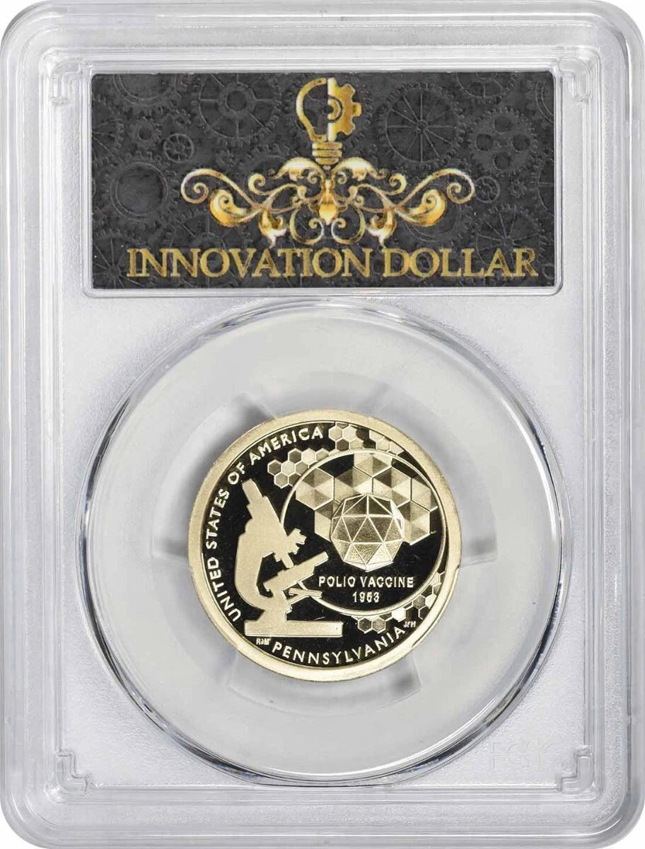 2019-S American Innovation Dollar PA Polio Vaccine PR69DCAM First Strike PCGS-1