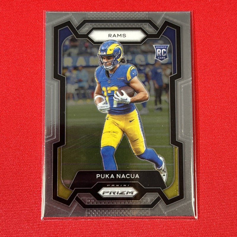 Puka Nacua 2023 Panini Prizm Rookie Card #357 Los Angeles Rams RC BMWT-1
