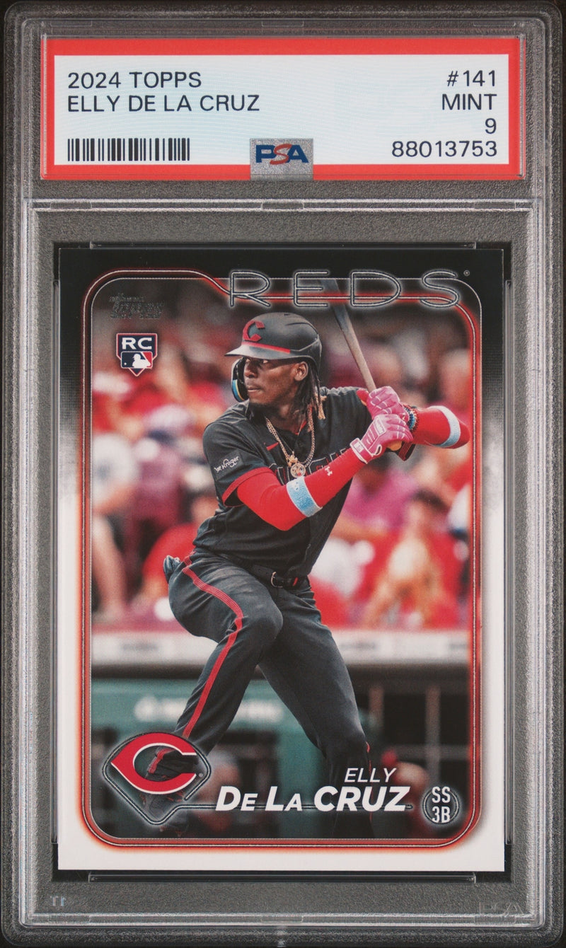 PSA 9 Elly De La Cruz RC Rookie #141 2024 Topps Series 1 Baseball Card-1