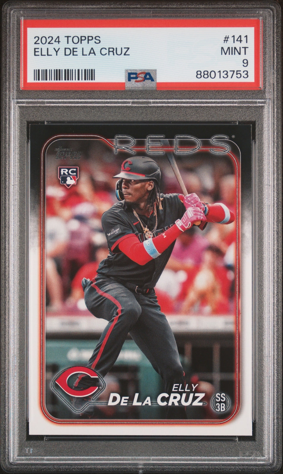 PSA 9 Elly De La Cruz RC Rookie #141 2024 Topps Series 1 Baseball Card