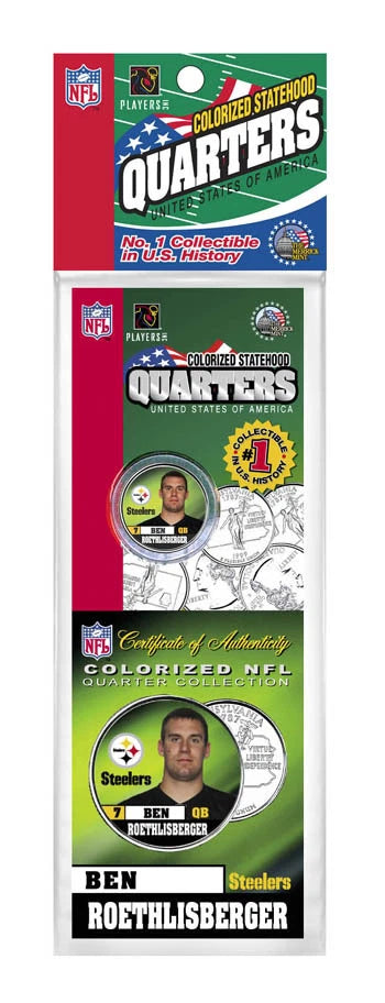 BEN ROETHLISBERGER STEELERS PA. State Quarter w/Card