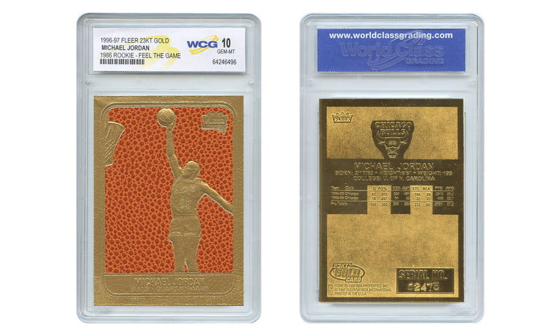 1996 MICHAEL JORDAN Fleer 1986 ROOKIE Feel The Game NS 23K GOLD Card GEM MINT 10-1