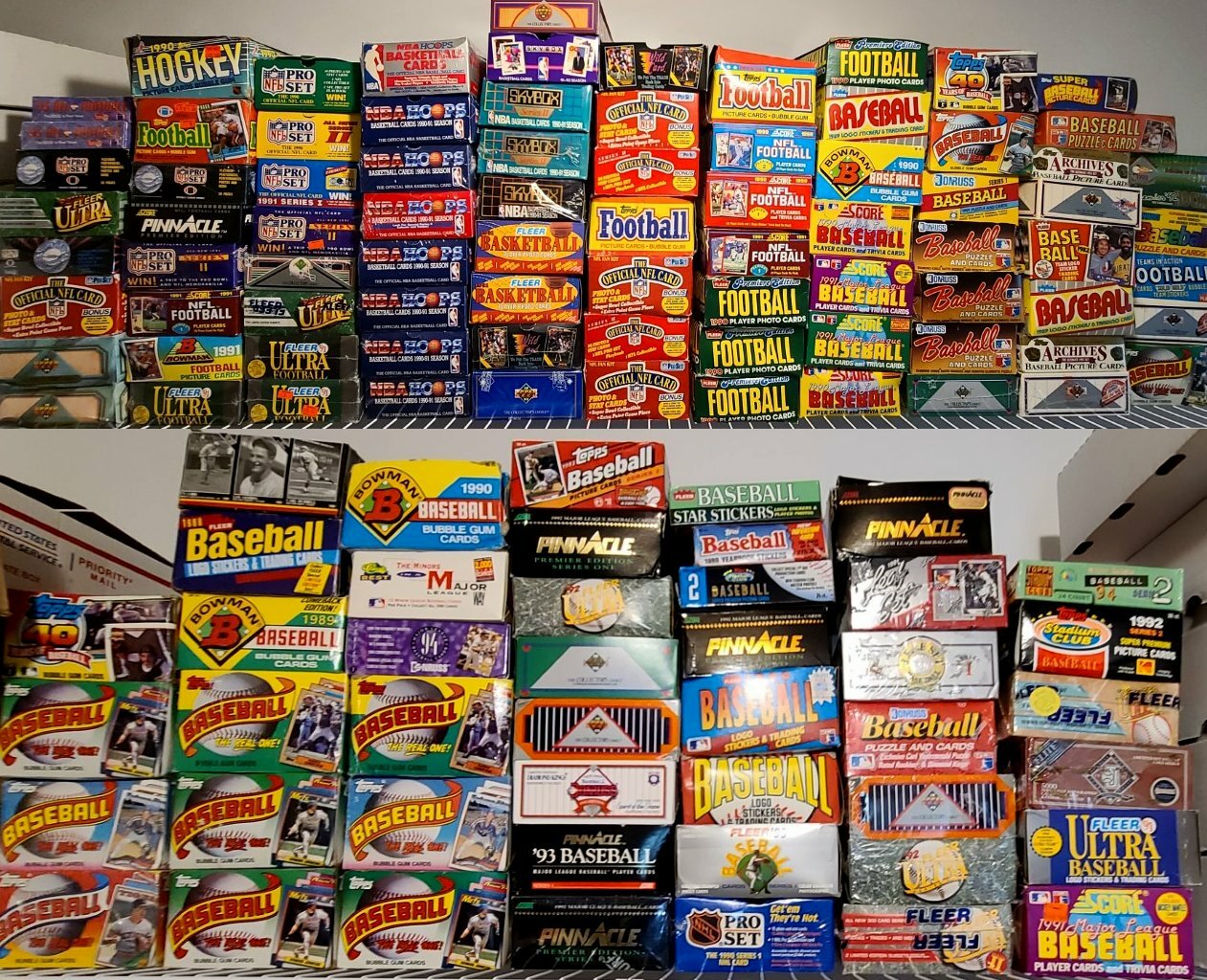 70+ Vintage Sports Cards Lot – Unopened Sealed Packs Bundle, Mixed Basketball Baseball Football Card Collection