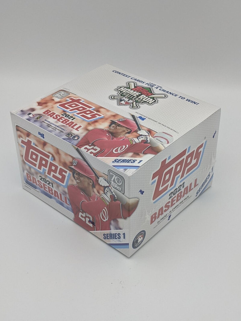Factory Sealed 24 Pack Retail Box 2021 Topps Series 1 Baseball Cards-2