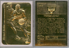 MICHAEL JORDAN 1998 FLEER STICKER '86 ROOKIE 23K GOLD S/N CARD - White Edge-1