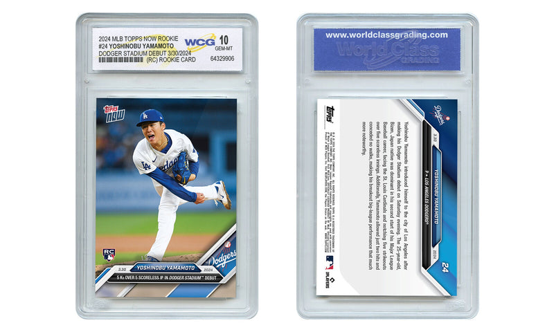 2024 Topps YOSHINOBU YAMAMOTO Dodger Stadium Debut ROOKIE Card #24 - GEM MINT 10-3