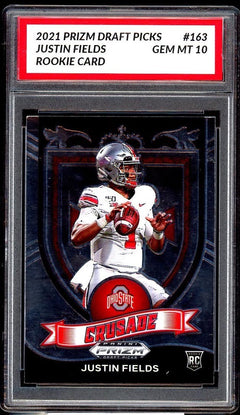JUSTIN FIELDS 2021 PANINI SILVER PRIZM DRAFT PICKS GM10 GRADED 10 ROOKIE CARD RC-1