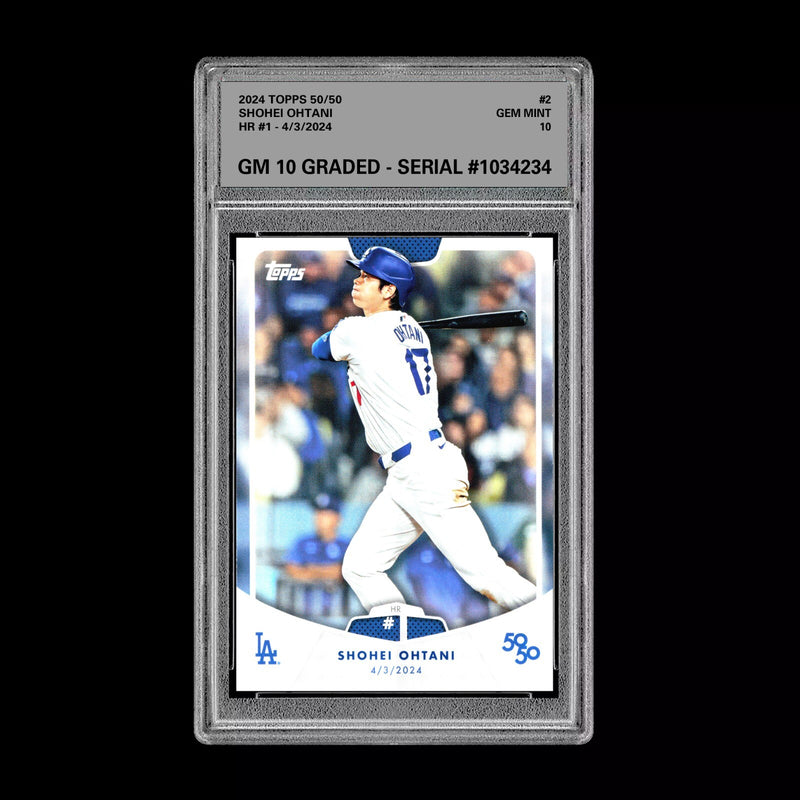 Graded 10 SHOHEI OHTANI HR #1 - 2024 Topps 50/50 Card #2 Dodgers MLB History-1