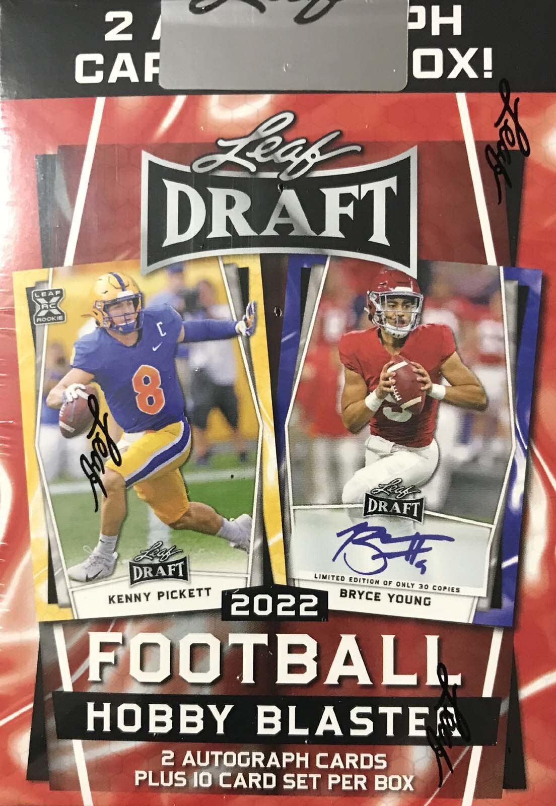 2022 LEAF DRAFT NFL HOBBY Box 10 Card Set 2 Autographs 2023 Stroud Bryce Young-3
