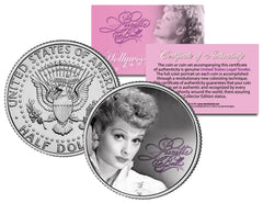 Lucille Ball "I Love Lucy Portrait" JFK Kennedy Half Dollar US Coin *Licensed*-1