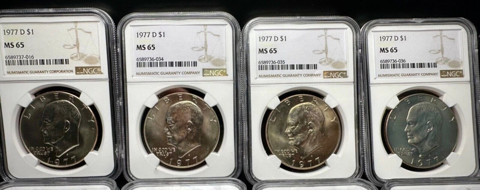 Estate Coin Lot 5x US Eisenhower Ike Dollars ✯ PCGS Certified✯ S P D Proof Unc-3