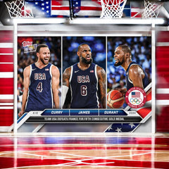 Steph Curry Lebron James Kevin Durant #26 2024 Topps Now Olympics NBA-1