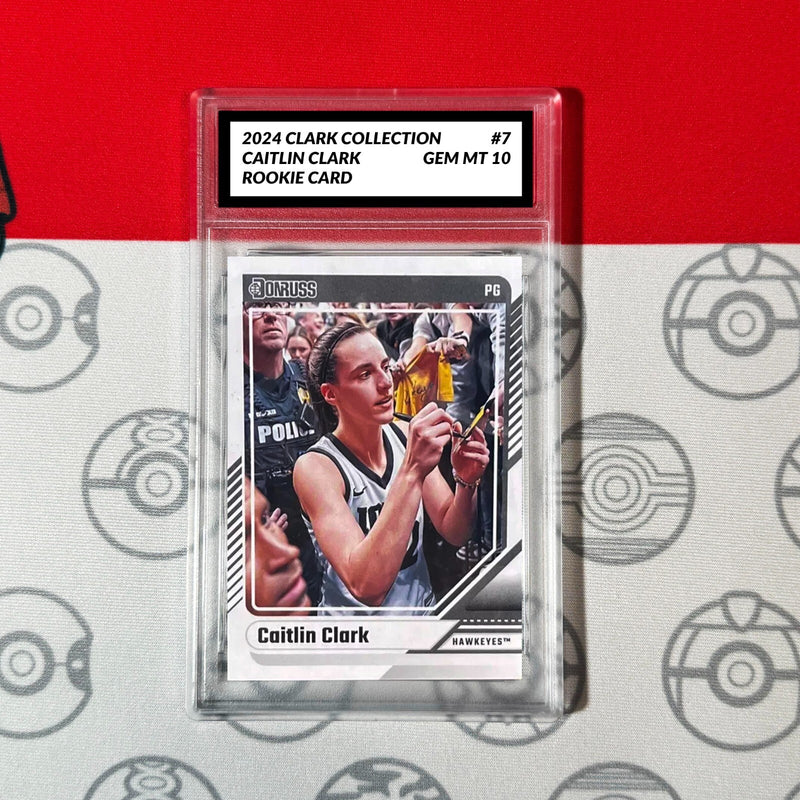 Graded 10 Caitlin Clark Rookie Card RC 2024 Panini Donruss Clark Collection #7-1