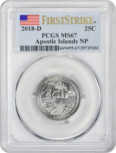2018-D Apostle Islands ATB National Park Quarter MS67 First Strike-1