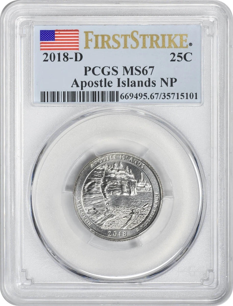 2018-D Apostle Islands ATB National Park Quarter MS67 First Strike-1