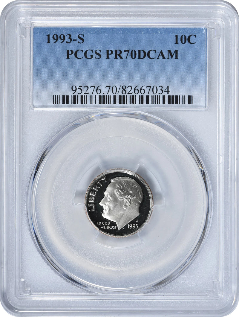 1993-S Roosevelt Dime PR70DCAM Clad PCGS-1